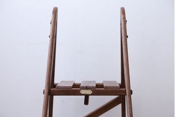 アンティーク雑貨　イギリスアンティーク　古い木製の折り畳み式ステップラダー(2)