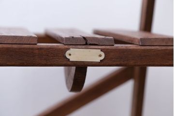 アンティーク雑貨　イギリスアンティーク　古い木製の折り畳み式ステップラダー(2)