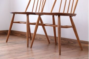 アンティーク家具　アンティーク　イギリスアーコール　クエーカーチェア2脚セット
