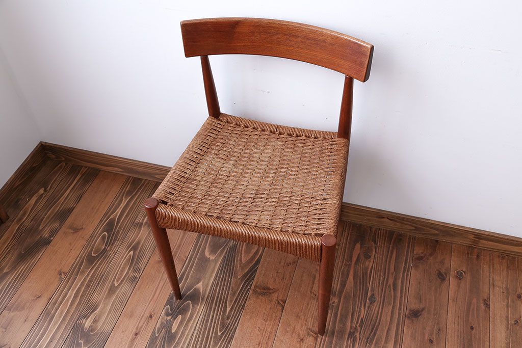 北欧家具　デンマーク製　ペーパーコードチェア(1)