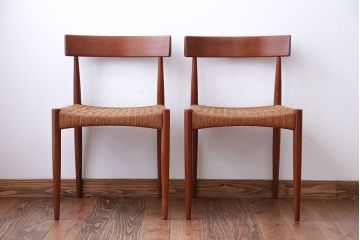 北欧家具　デンマーク製　ペーパーコードチェア2脚セット
