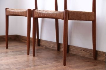 北欧家具　デンマーク製　ペーパーコードチェア2脚セット