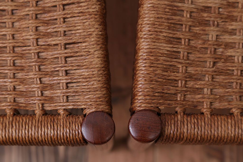 北欧家具　デンマーク製　ペーパーコードチェア2脚セット