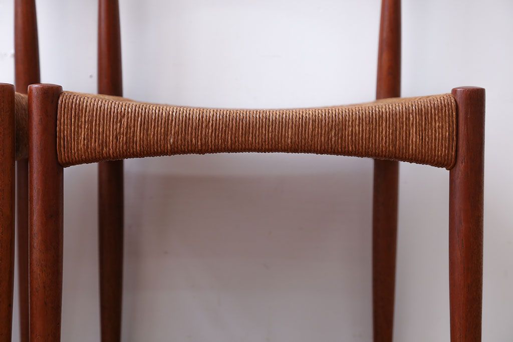 北欧家具　デンマーク製　ペーパーコードチェア2脚セット