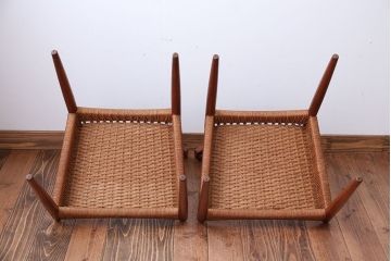 北欧家具　デンマーク製　ペーパーコードチェア2脚セット