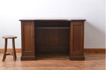 アンティーク家具　大正ロマン　彫刻が素敵でお洒落なカウンターテーブル