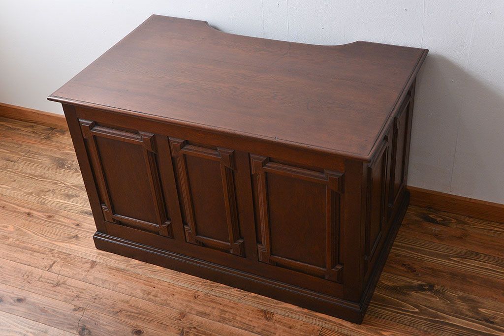 アンティーク家具　大正ロマン　彫刻が素敵でお洒落なカウンターテーブル