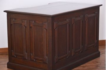 アンティーク家具　大正ロマン　彫刻が素敵でお洒落なカウンターテーブル