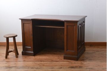 アンティーク家具　大正ロマン　彫刻が素敵でお洒落なカウンターテーブル