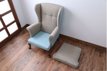 アンティーク家具　イギリスアンティーク　おしゃれな1人掛けソファ