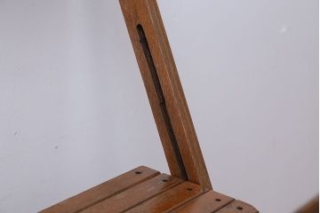 アンティーク家具　イギリスアンティーク　古い木製のフォールディングチェア(2)