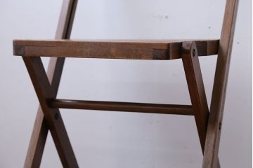 アンティーク家具　イギリスアンティーク　古い木製のフォールディングチェア(2)