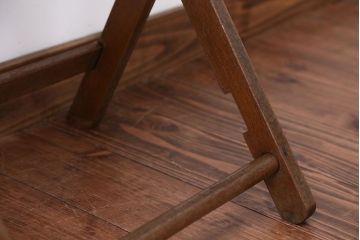 アンティーク家具　イギリスアンティーク　古い木製のフォールディングチェア(2)