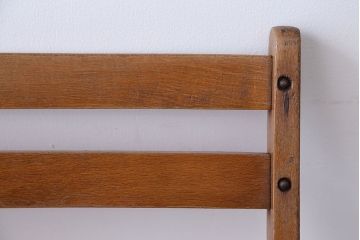 アンティーク家具　イギリスアンティーク　古い木製のフォールディングチェア2脚セット(2)