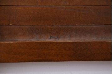 アンティーク家具　イギリスアンティーク　古い木製のフォールディングチェア2脚セット(3)