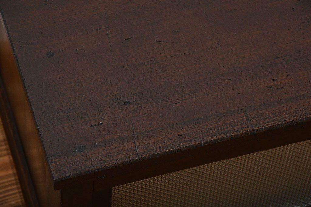 アンティーク家具　アンティーク　古い木製のワイドなテレビボード