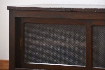 アンティーク家具　アンティーク　古い木製のワイドなテレビボード