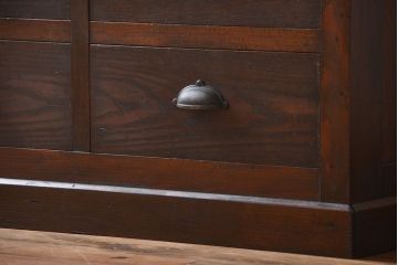 アンティーク家具　アンティーク　古い木製のワイドなテレビボード