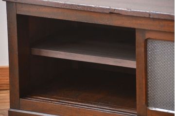 アンティーク家具　アンティーク　古い木製のワイドなテレビボード