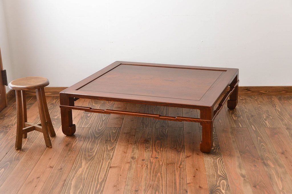 アンティーク家具　古民具・骨董　欅材の大きな座卓