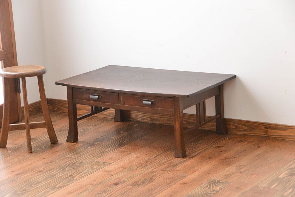 レトロ家具　昭和レトロ　古い木製の文机