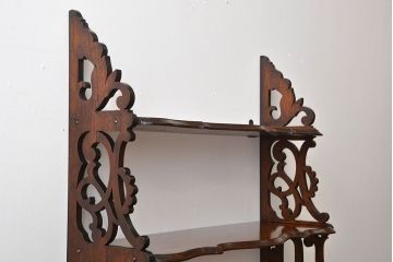 アンティーク家具　イギリスアンティーク　3杯引き出し付きウォールシェルフ