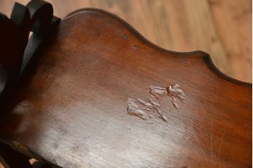 アンティーク家具　イギリスアンティーク　3杯引き出し付きウォールシェルフ