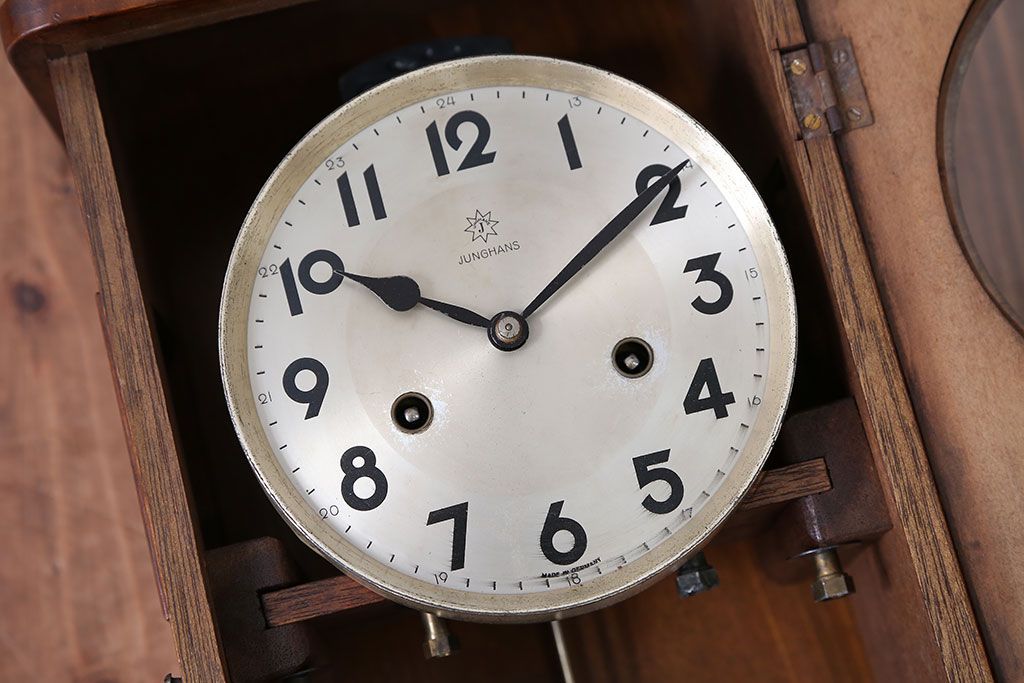 JUNGHANS  ユンハウス 昭和レトロ  アンティーク掛け時計　振り子時計 ユンハンスJunghans オールドウォールクロック｜アンティーク