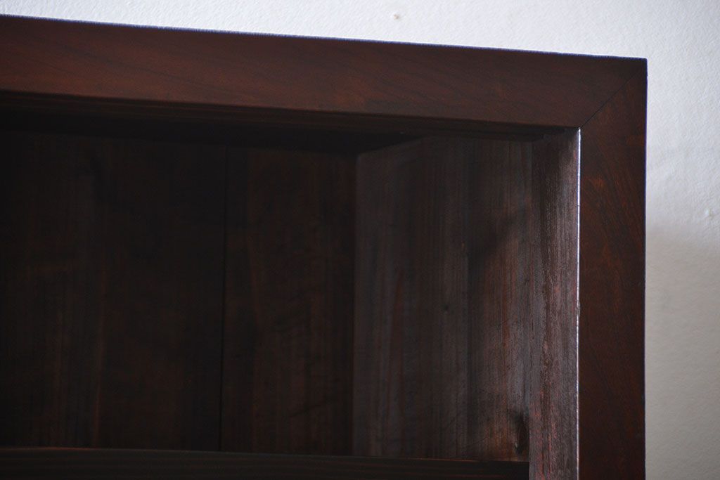 アンティーク家具　アンティーク　古い木製の脚付き重ね飾り棚