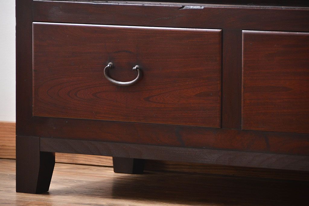 アンティーク家具　アンティーク　古い木製の脚付き重ね飾り棚