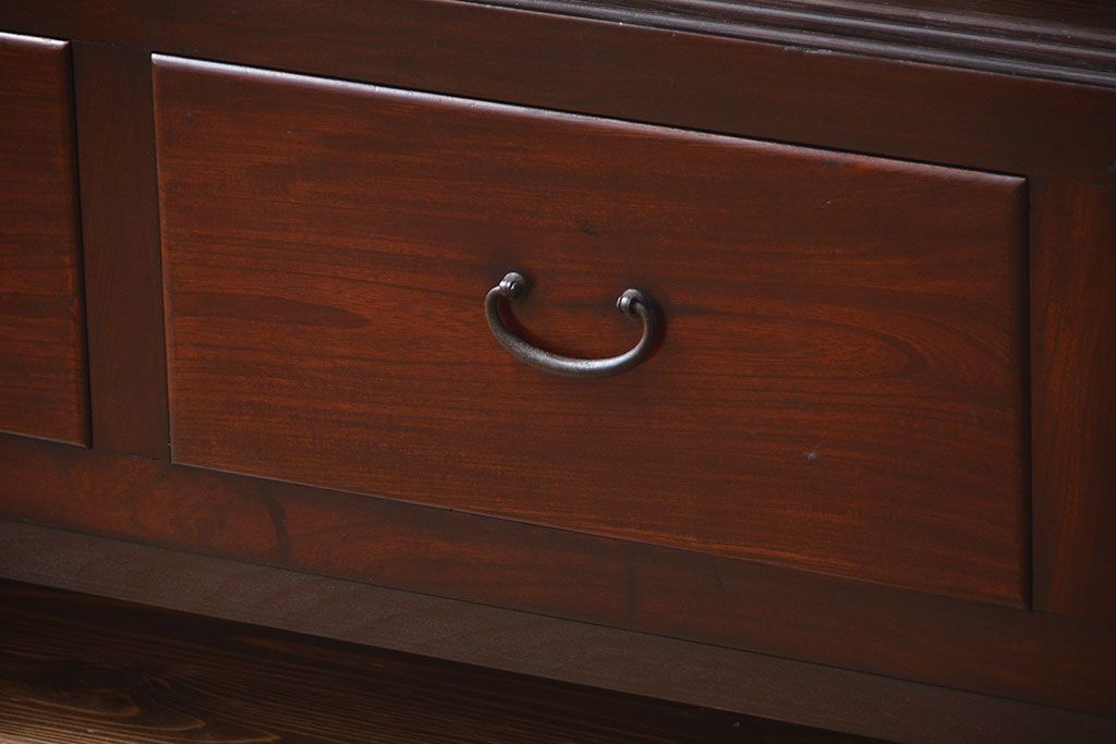 アンティーク家具　アンティーク　古い木製の脚付き重ね飾り棚