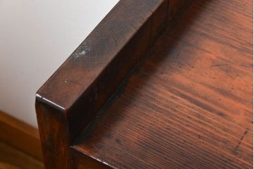 アンティーク家具　アンティーク　特大!古い木製のダイヤガラス入りカウンターテーブル