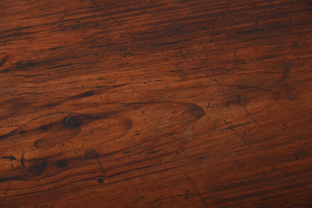 アンティーク家具　アンティーク　特大!古い木製のダイヤガラス入りカウンターテーブル