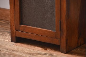 アンティーク家具　アンティーク　特大!古い木製のダイヤガラス入りカウンターテーブル