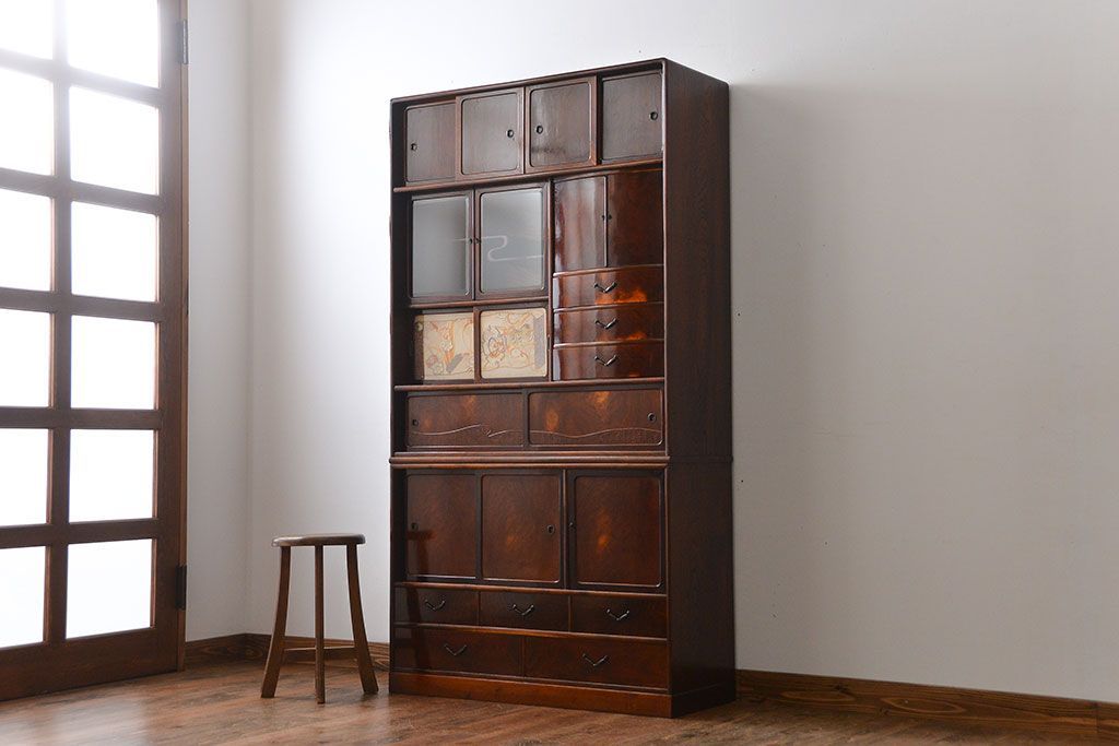 茶箪笥 桑 アンティーク家具 桑張時代茶箪笥 - アンティーク山本商店