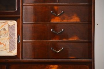 アンティーク家具　古民具・骨董　前面桑材張りの上質な茶箪笥