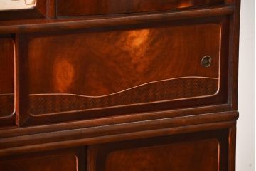 アンティーク家具　古民具・骨董　前面桑材張りの上質な茶箪笥