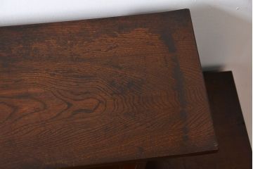 レトロ家具　昭和レトロ　古い木製の飾り棚付き収納棚