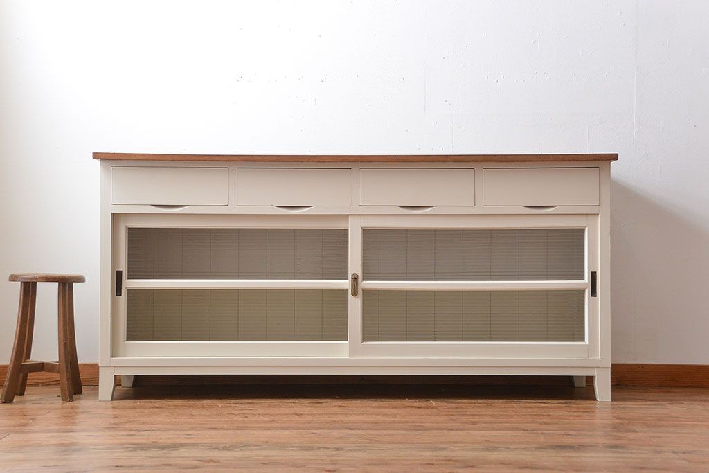 アンティーク家具　アンティーク　大きなペイントカウンターテーブル