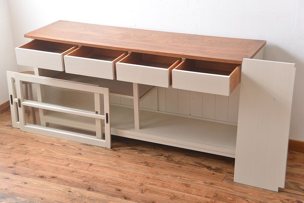 アンティーク家具　アンティーク　大きなペイントカウンターテーブル