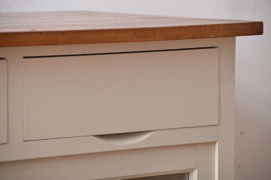 アンティーク家具　アンティーク　大きなペイントカウンターテーブル