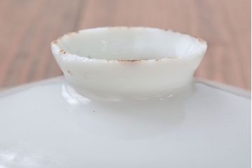 昭和レトロ　白いガラス平笠照明2個セット