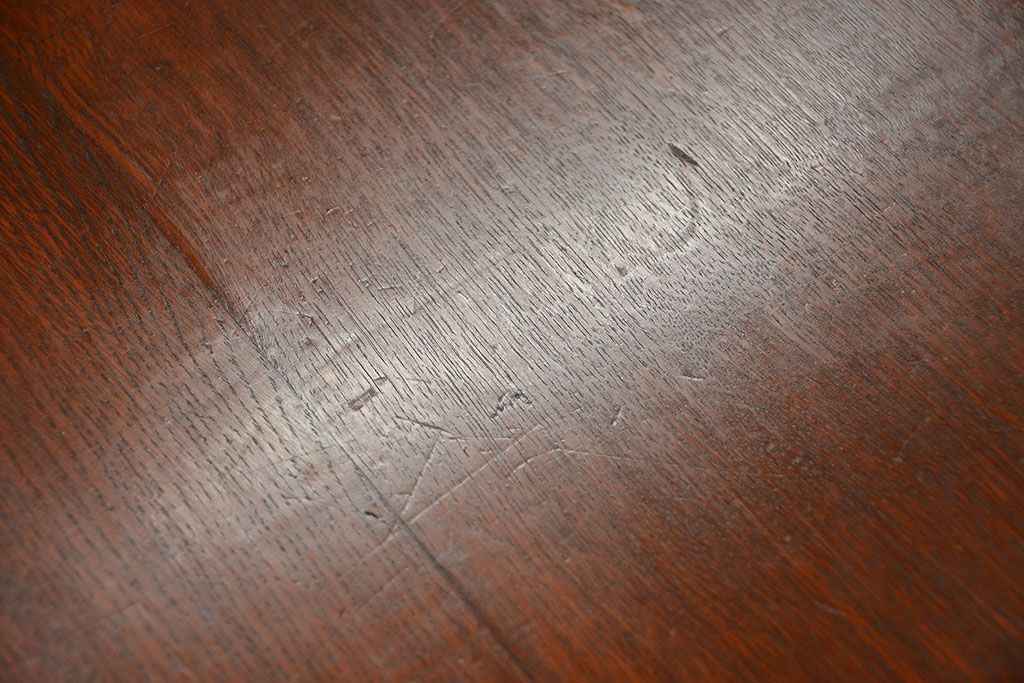 アンティーク家具　アンティーク　総無垢ナラ材の組み立て式両袖机