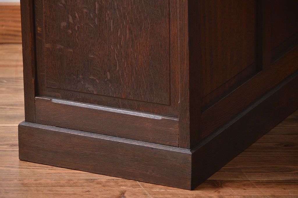 アンティーク家具　アンティーク　総無垢ナラ材の組み立て式両袖机