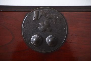 アンティーク家具　古民具・骨董　前面欅材!漆の綺麗な二本松箪笥