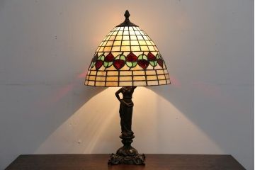 中古　ティファニーランプ(ステンドグラス)(定価約10万円)
