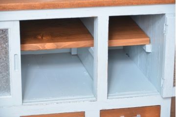 アンティーク家具　アンティークペイント　かわいいキッチンサイドボード