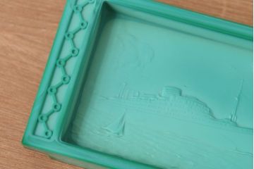 アンティーク雑貨　アンティーク　古いBRASIL MARU　ガラスプレート(ブラジル丸)