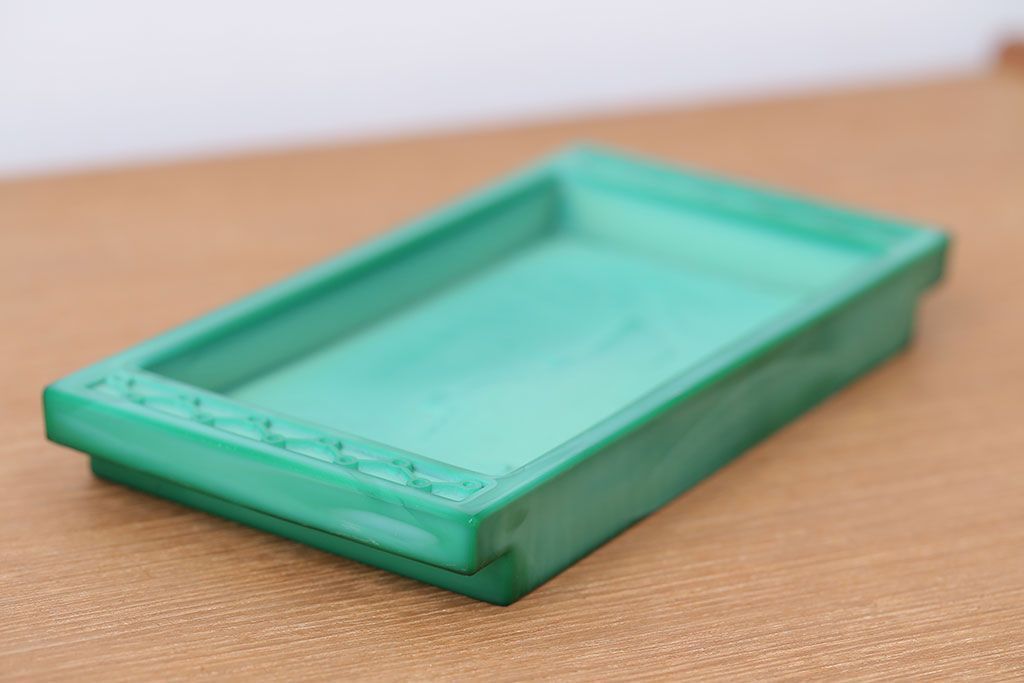 アンティーク雑貨　アンティーク　古いBRASIL MARU　ガラスプレート(ブラジル丸)