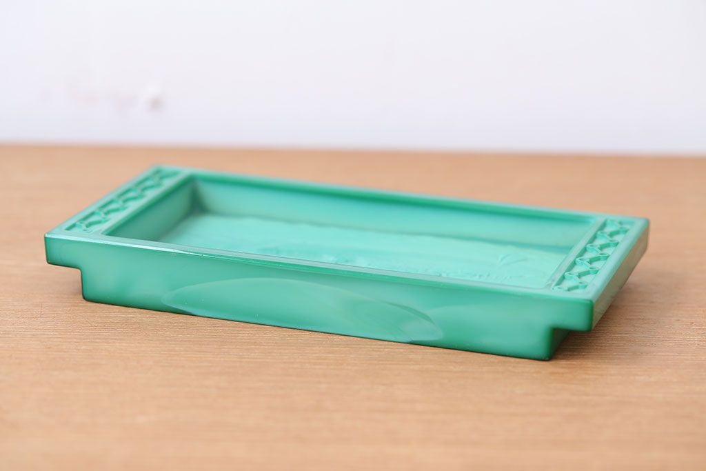 アンティーク雑貨　アンティーク　古いBRASIL MARU　ガラスプレート(ブラジル丸)